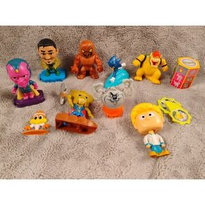 Mixed Lot 11pc Fast Food Toys McDonalds Sonic General Mills Taz Mario Marvel ETC